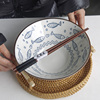 和风四季小清新餐具釉下彩8英寸拉面碗汤碗陶瓷斗笠碗家用大碗