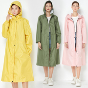 2022时尚成人雨衣男女徒步连体，雨披长款加厚防水透气户外上班