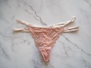 荷兰订单~玫瑰粉色蕾丝性感低腰款T裤