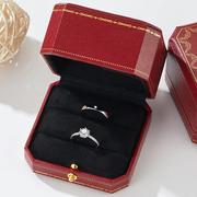仿真钻石戒指结婚仪式婚戒一对假钻戒对戒婚礼现场用道具求婚订婚