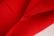 大牌原版意大利进口大红色双面温润亲肤柔软羊毛呢面料设计师布料