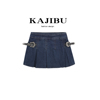 kajibu高腰牛仔半身裙女夏季小个子，设计感辣妹紧身包臀超短裙裙子