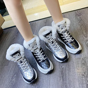 巴迪雅2020冬季韩版百搭棉鞋，短靴加绒加厚高帮靴雪地靴20917