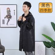 防风皮衣机修养殖屠宰工作服，带帽皮大褂防水防油罩衣加肥加大