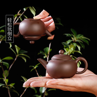 宜兴朱泥紫砂壶单壶手工茶功夫，大容量过滤小号茶壶，西施壶茶具套装