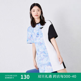 赵小黎(赵小黎)合作系列，欧时力短袖，连衣裙冬装t恤裙油画设计感