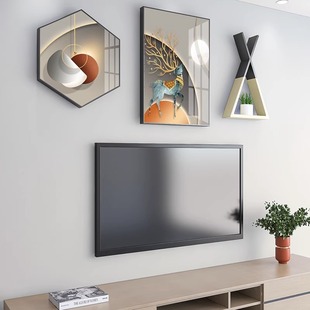 北欧电视机背景墙壁画现代简约客厅墙面挂画2023电视装饰挂件
