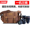 相机包单反佳能80d6d2 5d3大容量单反包防水尼康摄影包单肩帆布男