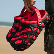 洞洞鞋男款夏季外穿海边沙滩大头凉鞋运动休闲46大码两用包头拖鞋