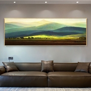 巨人山壁画客厅挂画背有靠山沙发电视背景墙装饰画风景画横幅大气