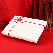 酒红色礼盒空盒睡衣围巾，盒空盒子连衣裙包装礼盒，纯色定制logo