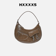HXXXXS乃万同款朋克半月包美拉德穿搭腋下包斜挎包原创贝斯包