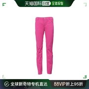 香港直邮E. ARMANI/女士时尚纯色棉弹力薄型桃红色休闲裤3H2J23NZ