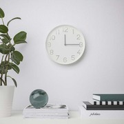 宜家IKEA图洛玛挂钟简约现代自绘DIY静音装饰绘画定制圆形自绘钟
