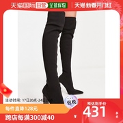 香港直邮潮奢asos女士petitekylee设计高跟针织及膝靴子(黑色