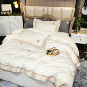 高端埃及长绒四件套五星级酒店简约全纯床上用品4件套棉纯色