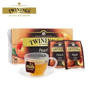 英国twinings川宁红茶蜜桃果香红茶25片花果，茶水果茶进口茶包