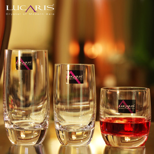 泰国LUCARIS进口水晶玻璃威士忌杯洋酒杯家用果汁杯啤酒杯饮料杯
