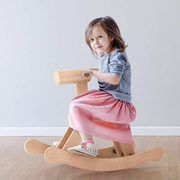 牙牙出品 全实木木制木马婴儿童宝宝摇马周岁礼物玩具摇椅1-6周岁