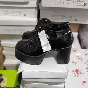 日本外贸原单少女地蕾系厚底超高跟，单鞋英伦制服小皮鞋女鞋子