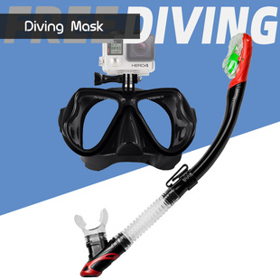成人潜水眼镜浮潜三宝装备全干式呼吸管近视，游泳大框面罩可装相机