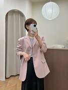 韩国东大门 春季高品质宽松气质纯色单排西装外套女 2色
