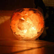 水晶盐灯喜马拉雅调光装饰台灯创意，时尚卧室温馨玻璃，浪漫床头夜灯