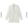 CAIRA 21AW独立设计师品牌小众买手白色线头拼接设计感西装外套