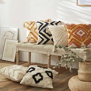 摩洛哥风格客厅沙发靠垫，抱枕套棉布民宿样板房，酒店床上装饰靠背垫