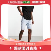 香港直邮潮奢 ASOS 男士length 设计紧身常规复古浅蓝牛仔短裤(ti