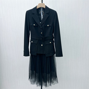 ka2024春装时尚气质，小西装女西服，网纱半身裙两件套装1861