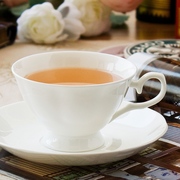 陶瓷咖啡杯简约纯白色家用欧式咖啡杯碟勺套装美式骨瓷下午茶杯子
