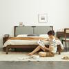 治木工坊全实木床1.8米双人床橡木床1.5米简约现代Y软包布艺床