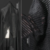 黑色小网格镂空针织肌理，立体春夏开衫，毛线衫布料服装设计师面料