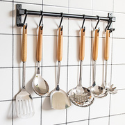 家用汤勺榉木柄，防烫锅铲漏勺饭勺不锈钢，厨具烹饪套装