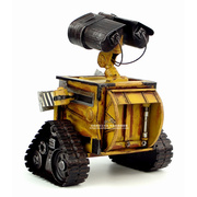 WALL-E机器人瓦力复古铁艺模型装饰摆设铁皮创意工艺品储钱罐