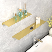 第二个浴室镜置物架一字隔板，ins风金色，壁挂镜拖