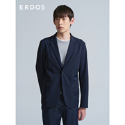 ERDOS 男装西服藏蓝色单排扣西装外套百搭纯色上衣商务休闲无弹力