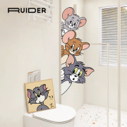 猫和老鼠可爱玻璃贴创意浴室玻璃门贴画卡通装饰窗花贴膜墙壁贴纸