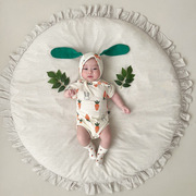 2023夏季兔子造型婴儿，连体衣ins风胡萝卜，印花哈衣宝宝包屁衣