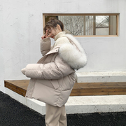 棉袄女短款2023冬季韩版宽松毛领学生棉衣棉服大码可爱面包服