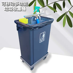 清洁收餐桶收餐车商用塑料收食桶厨余餐厅食堂残食垃圾泔水回收车