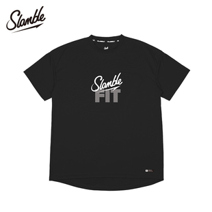 SLAMBLE夏季FIT短袖T恤男圆领运动速干透气健身跑步训练球服