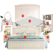 单人床儿童床女孩公主床男孩，室家具组合套装，双人床主卧1.2m小户型