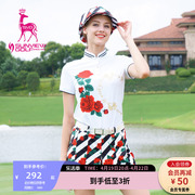 SVG夏季高尔夫服装靓丽时尚印花简约时尚短袖T恤女