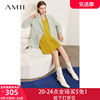 amii女士时尚气质职业套装2024年春装，洋气小西装两件套夏裙子(夏裙子)