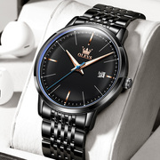 瑞士男机械表超薄欧利时品牌，十大手表自动男表镂空高档6609