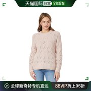 香港直邮潮奢luckybrand女士麻花扭纹缝线，光面套头衫毛衣