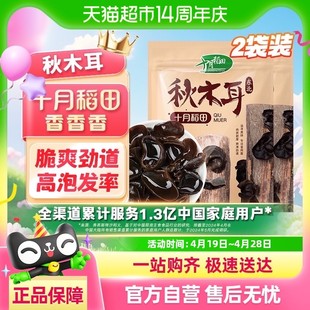 十月稻田东北秋木耳秋耳150g*2袋木耳干货黑木耳小碗耳特产