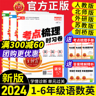 王朝霞试卷考点梳理时习卷2024春小学五六年级下一二三四年级上下册试卷测试卷全套语文数学英语人教版苏教版北师版桥版分类诊断